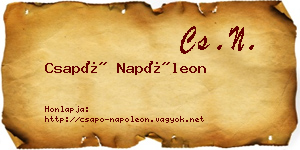 Csapó Napóleon névjegykártya